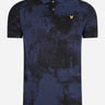 Lyle & Scott Polo's  Erosion print polo shirt - navy