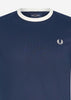 Fred Perry T-shirts  Taped ringer t-shirt - carbon blue 