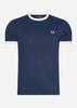 Fred Perry T-shirts  Taped ringer t-shirt - carbon blue 