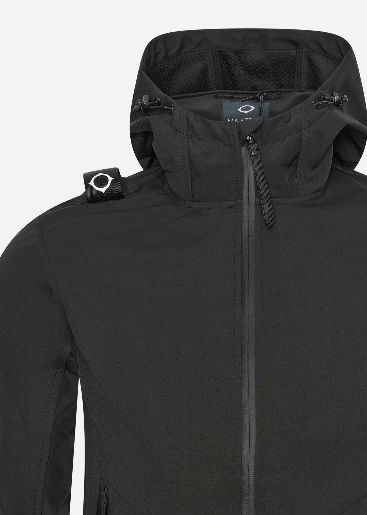 MA.Strum Jassen  Softshell hooded full zip - jet black 