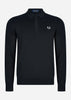 Fred Perry Longsleeve Polo's  Classic knitted shirt ls - black 