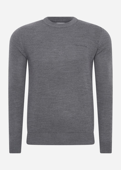 Ben Sherman Truien  Signature merino crew - steel 