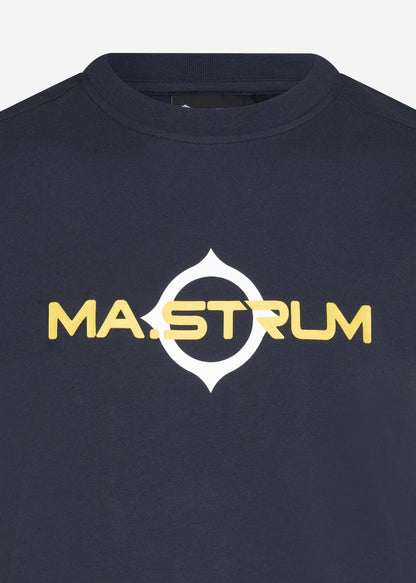 MA.Strum T-shirts  SS logo print tee - ink navy 