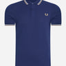 Fred Perry Polo's  Twin tipped fred perry shirt - navy ecru warm stone 