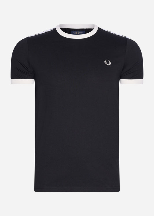 Fred Perry taped ringer t-shirt black