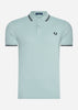 Fred Perry Polo's  Twin tipped fred perry shirt - silver blue black 