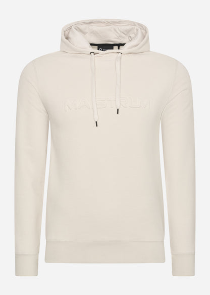 MA.Strum Hoodies  Embossed logo overhead hoody - aluminium 