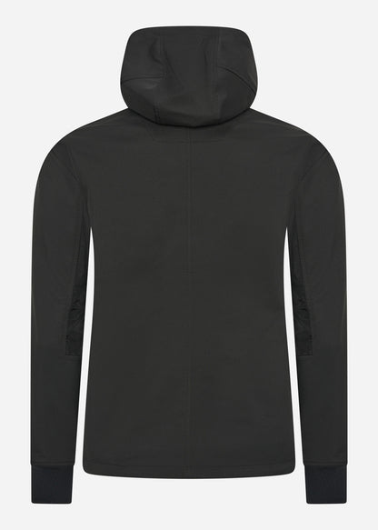 MA.Strum Jassen  Softshell full zip hooded jacket - jet black 