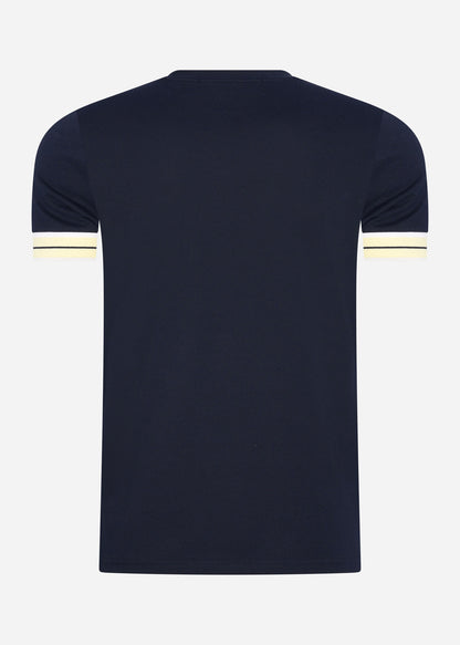 Fred Perry T-shirts  Tramline tipped pique t-shirt - navy 