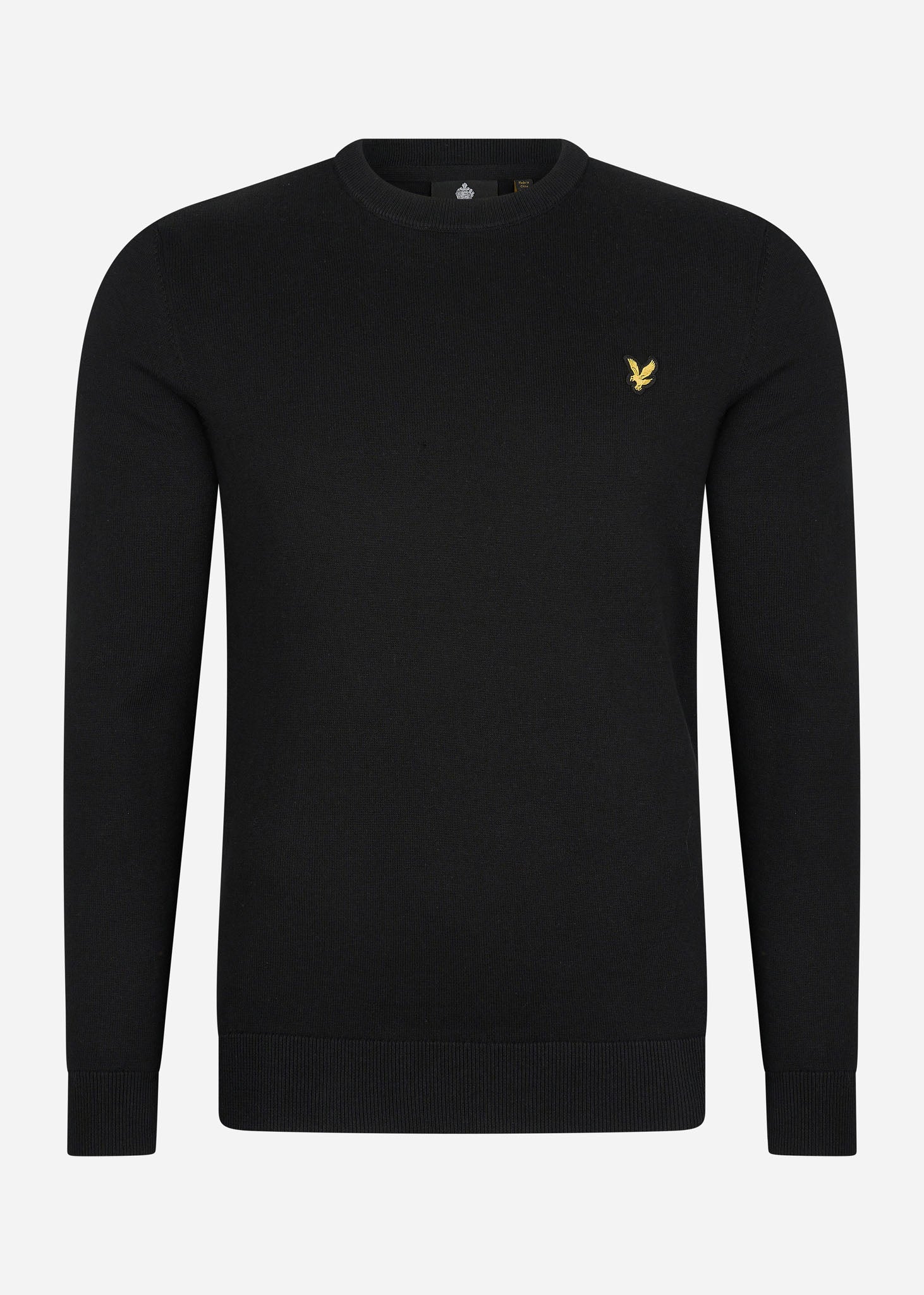 Lyle & Scott Truien Cotton merino crew neck jumper - jet black