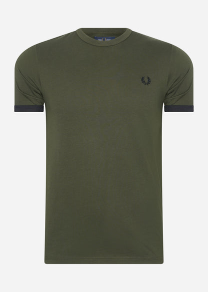 Fred Perry T-shirts  Ringer t-shirt - hunting green 