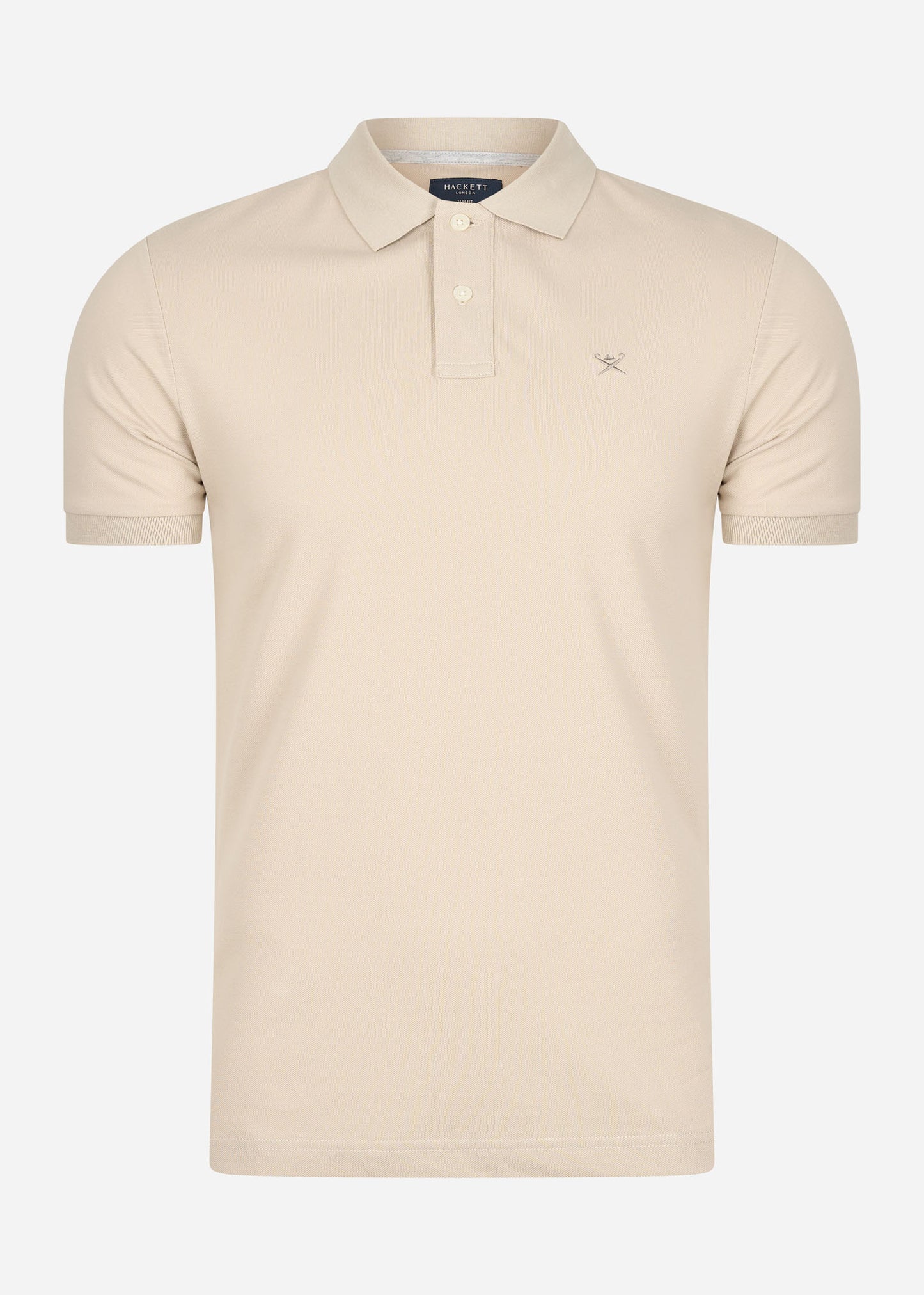 Hackett London Polo's  Cotton pique polo shirt - silver lining 