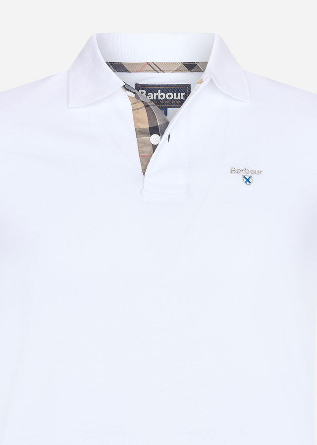 Barbour Polos  Tartan pique polo shirt - white dress 
