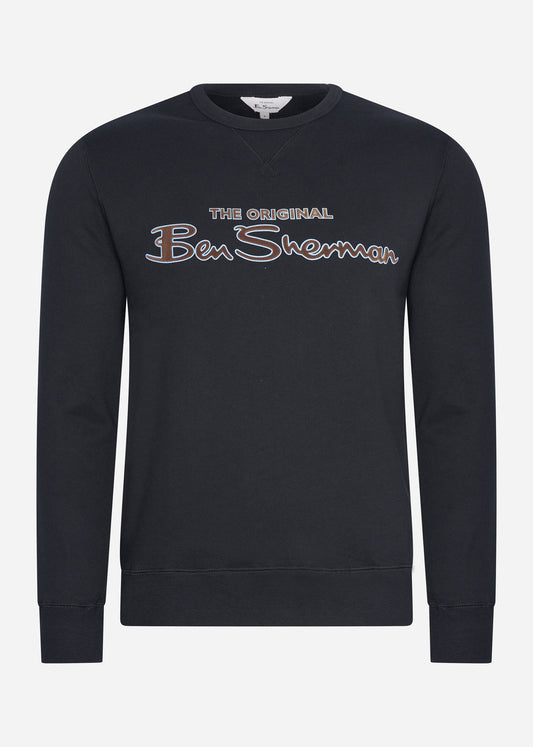 ben sherman crewneck sweater black
