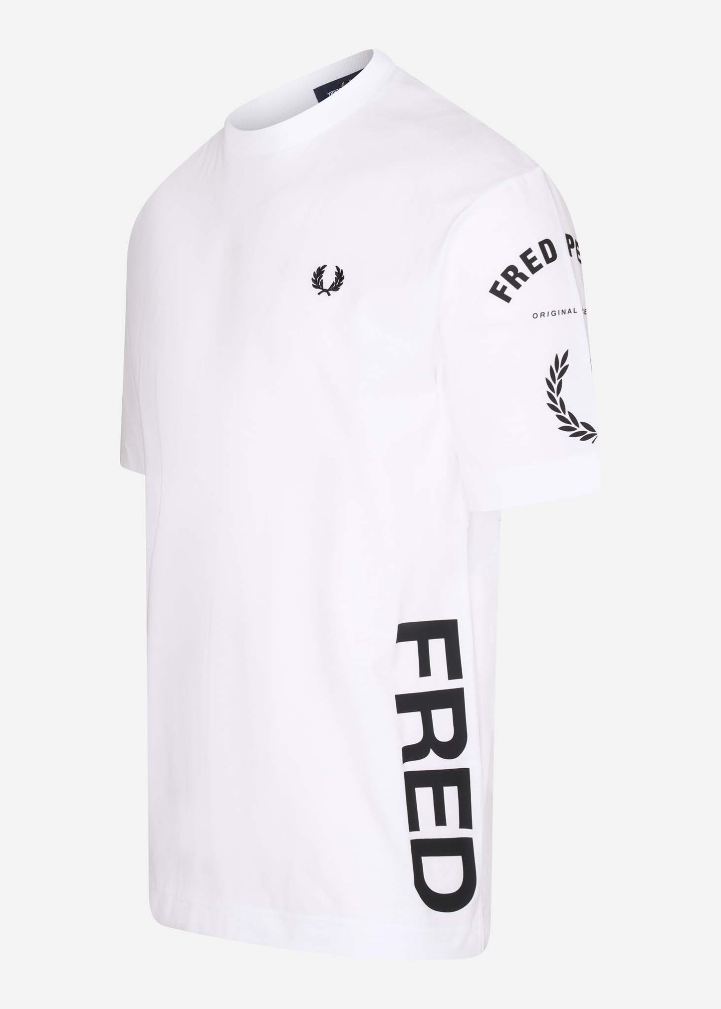 Bold branding t-shirt - white - Fred Perry