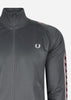 Fred Perry Vesten Seasonal taped track jacket - gunmetal oxblood (Copy)