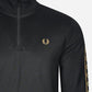 Fred Perry Truien  Taped half zip track top - black gold 