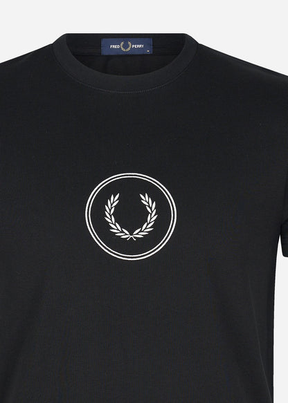 Fred Perry T-shirts  Circle branding t-shirt - black 