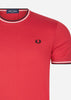 Fred Perry T-shirts  Twin tipped t-shirt - washed red 