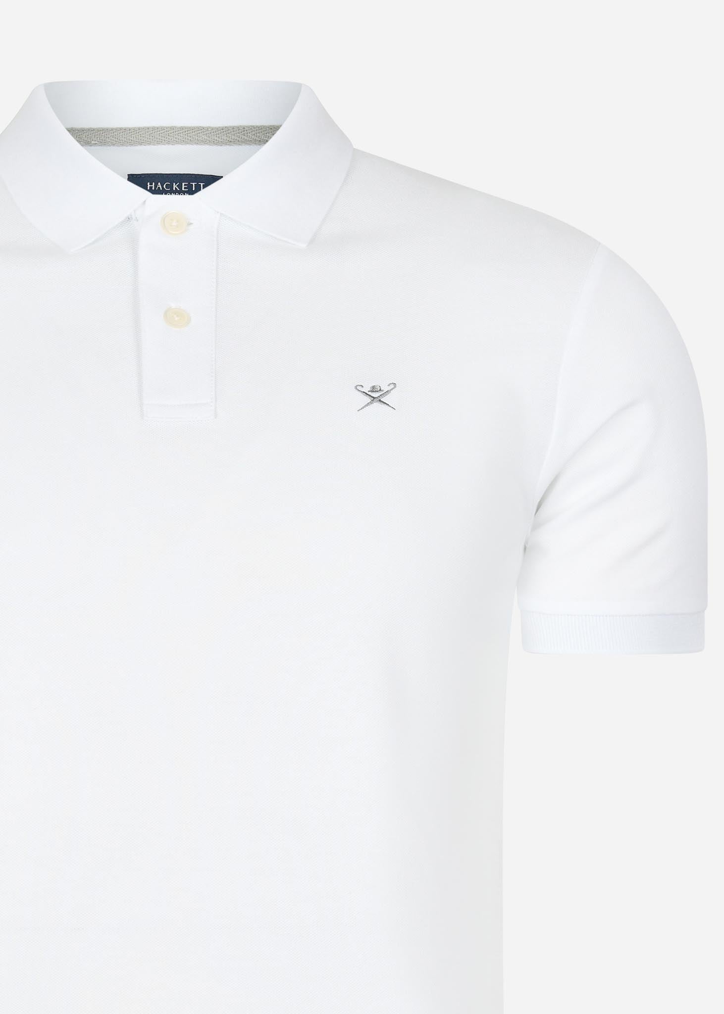 Hackett London Polo's  Cotton pique polo shirt - optic white 