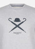 Hackett London T-shirts  Large logo t-shirt - light grey marl 