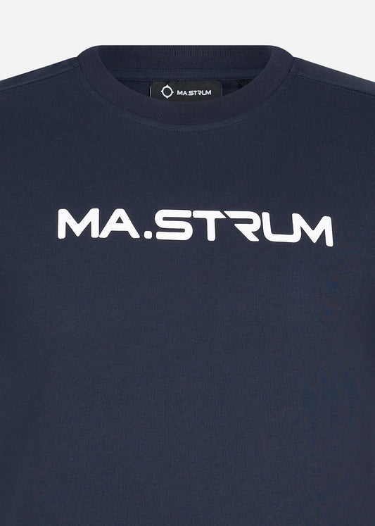 mastrum t-shirt chest print ink navy