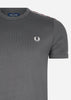 Fred Perry T-shirts  Contrast tape ringer t-shirt - gunmetal oxblood 