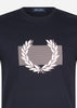 Fred Perry T-shirts  Colour block Laurel wreath t-shirt - navy 