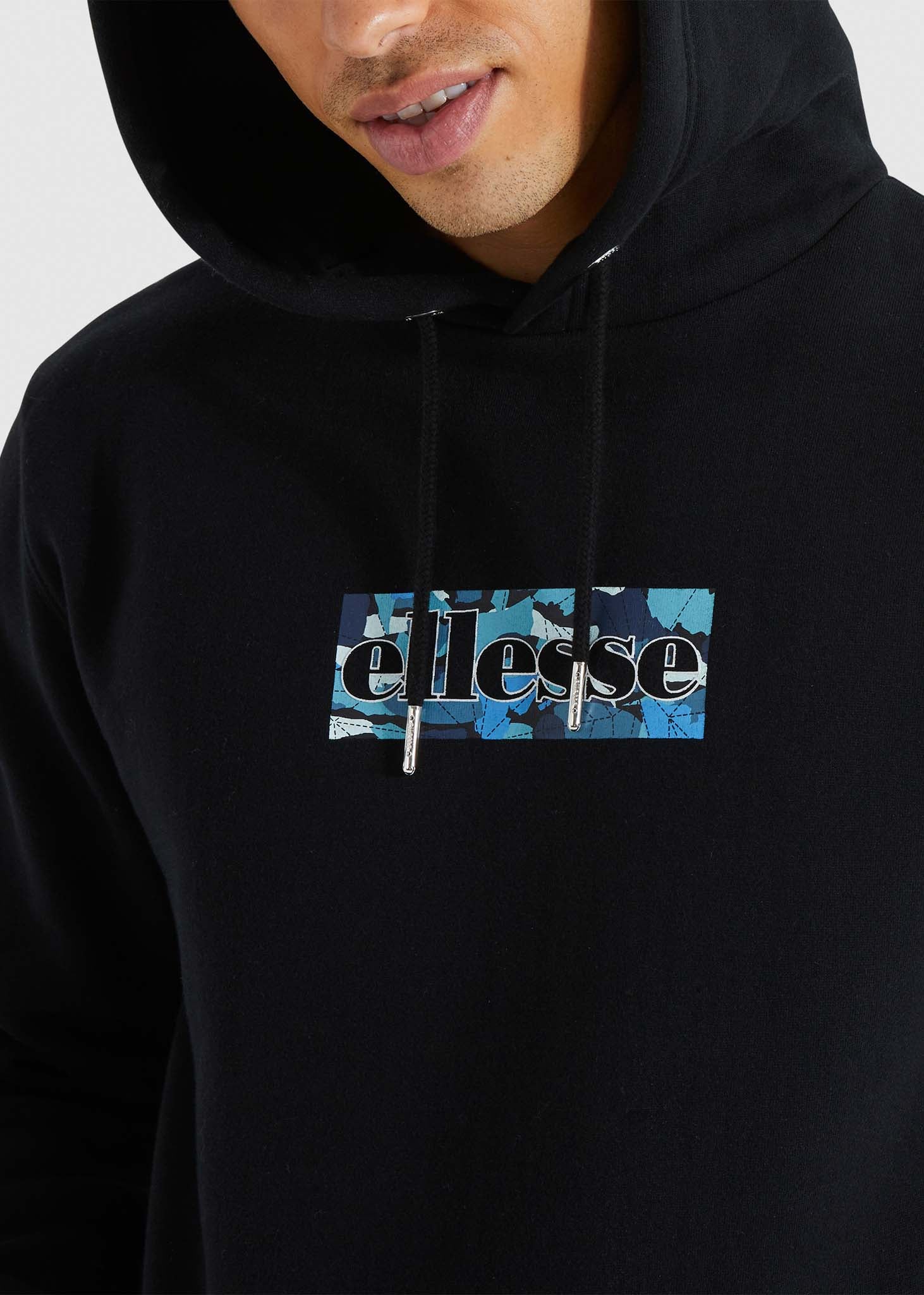 Ellesse hoodie black with print