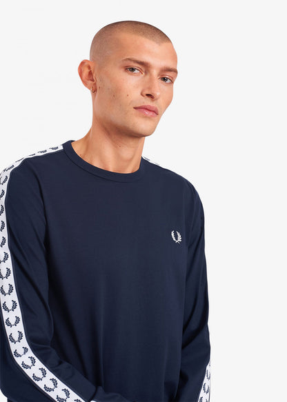 Fred Perry Longsleeve Tees  Taped longsleeve tee - carbon blue 