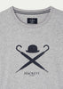 Hackett London T-shirts  Large logo t-shirt - light grey marl 