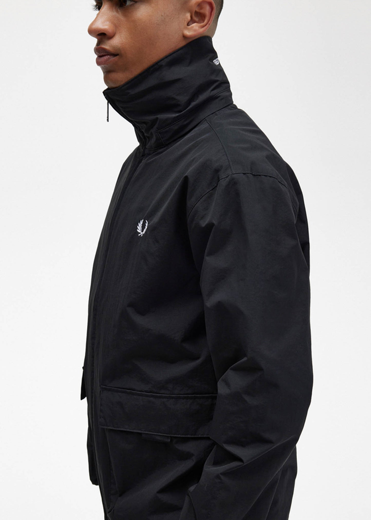 Fred Perry Jassen  Patch pocket zip through jacket - black 