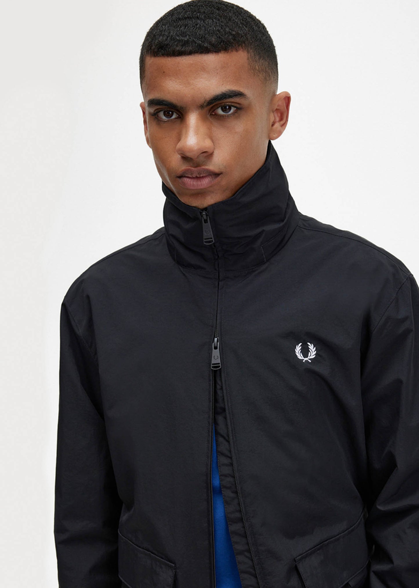 Fred Perry Jassen  Patch pocket zip through jacket - black 