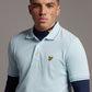 Lyle and Scott tipped polo shirt deck blue white