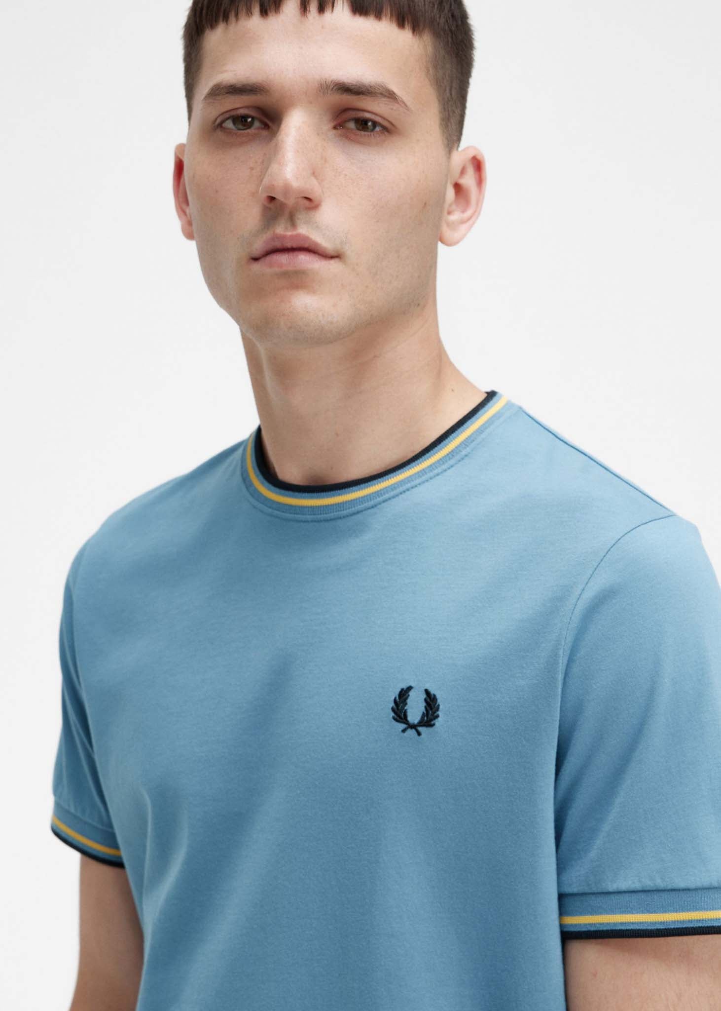 Fred Perry T-shirts  Twin tipped t-shirt - ash blue 