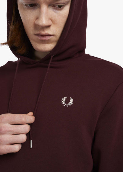 Fred Perry Hoodies  Tipped hooded sweatshirt - oxblood 