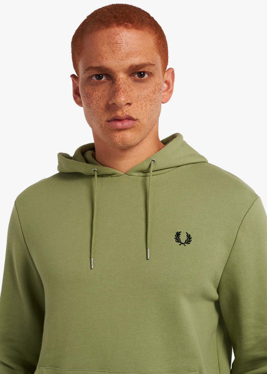 fred perry hoodie sage green