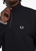 Fred Perry Truien  Half zip sweatshirt - black 