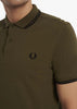 Fred Perry Polo's  Twin tipped fred perry shirt - uniform green black 