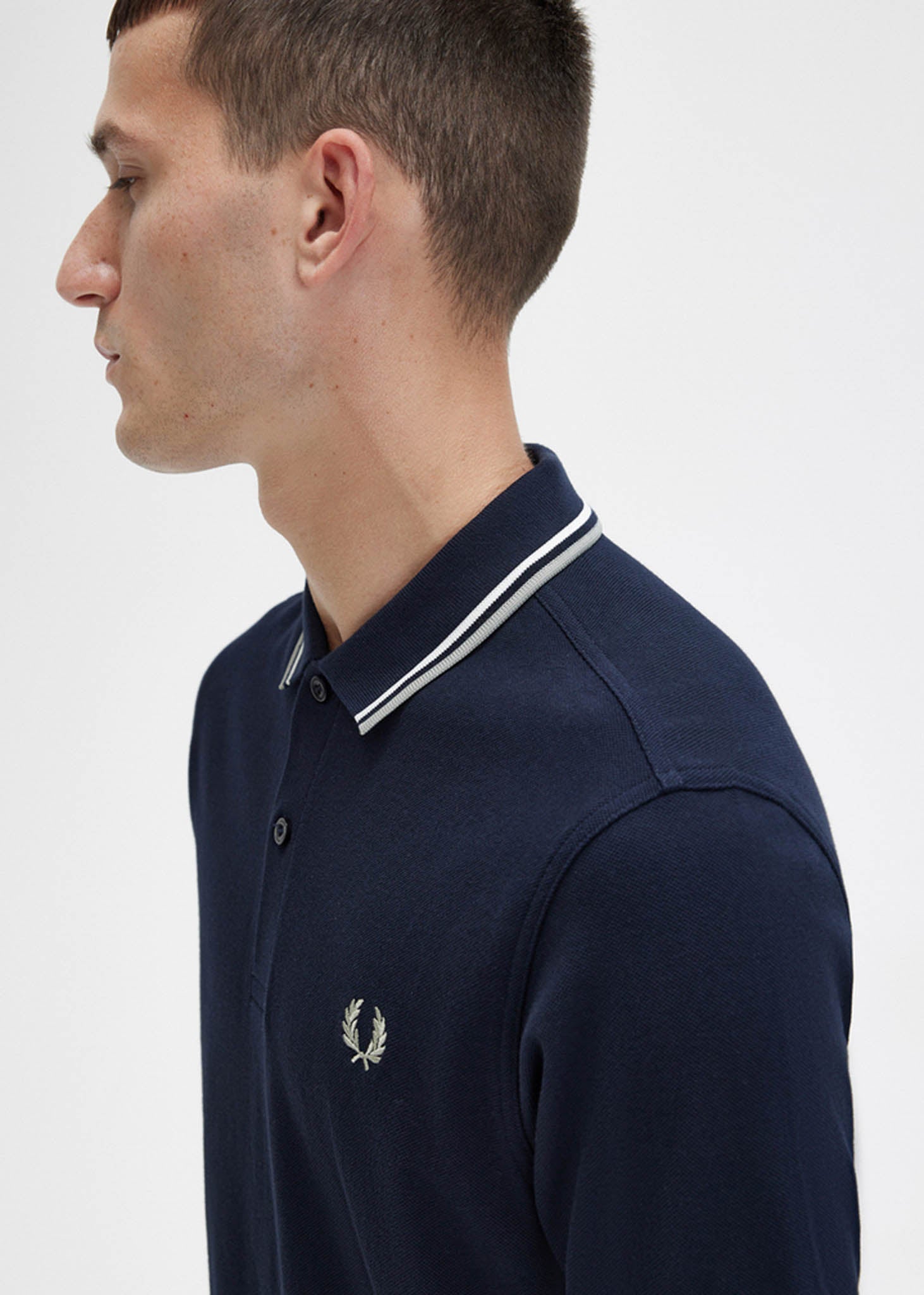 Fred Perry Polo's  Twin tipped fred perry shirt - navy snow white seagrass 