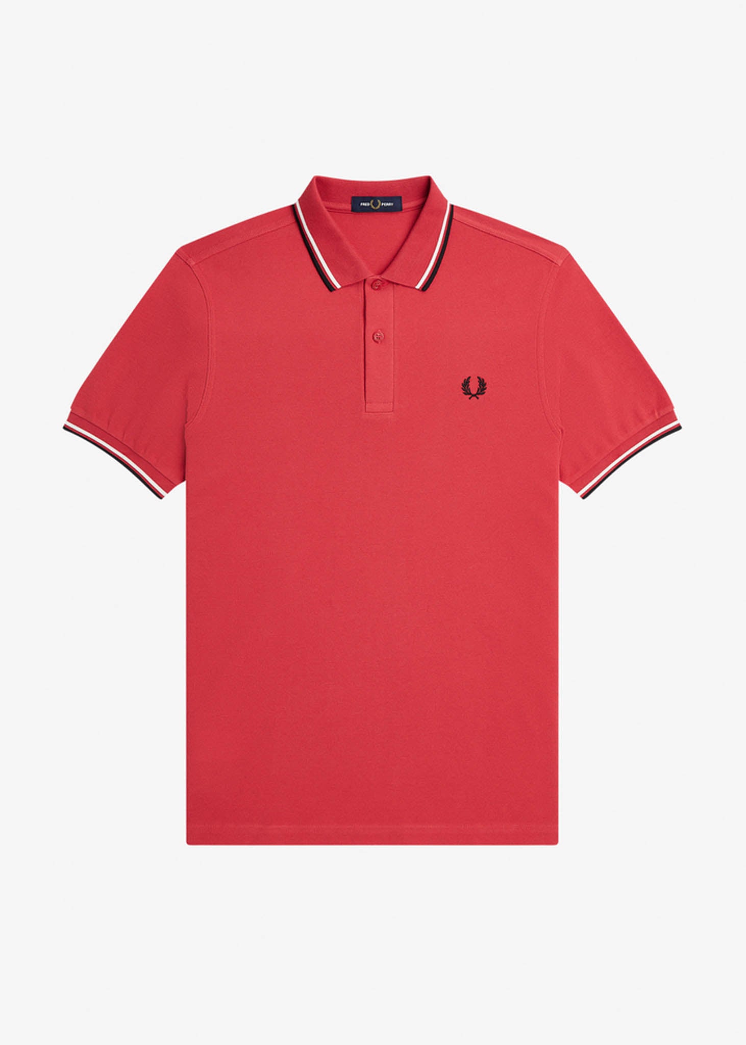 Fred Perry Polo's  Twin tipped fred perry shirt - washed red snow white black 