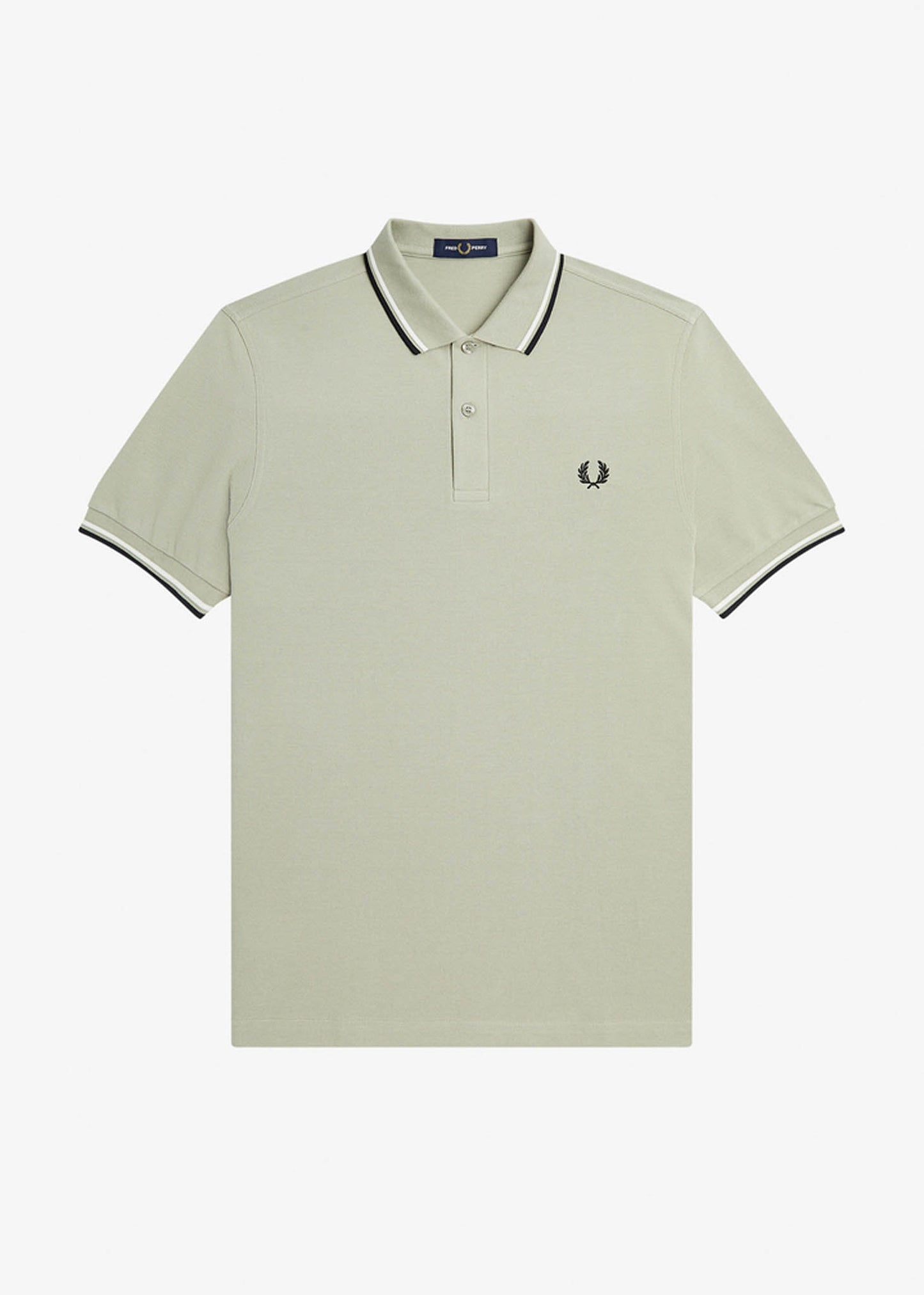 Fred Perry Polo's  Twin tipped fred perry shirt - seagrass snow white black 