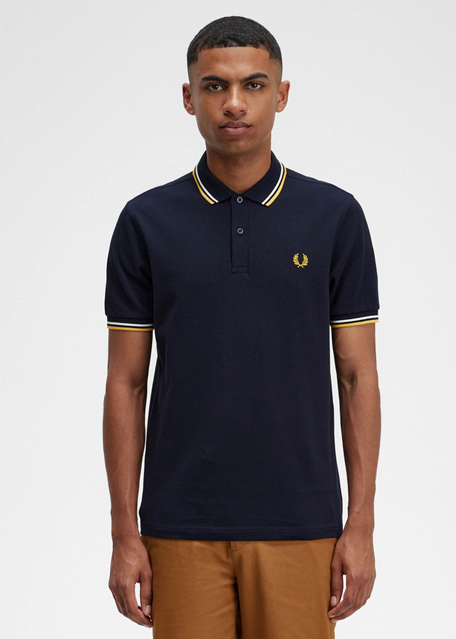 Fred Perry Polo's  Twin tipped fred perry shirt - navy ecru golden hour 