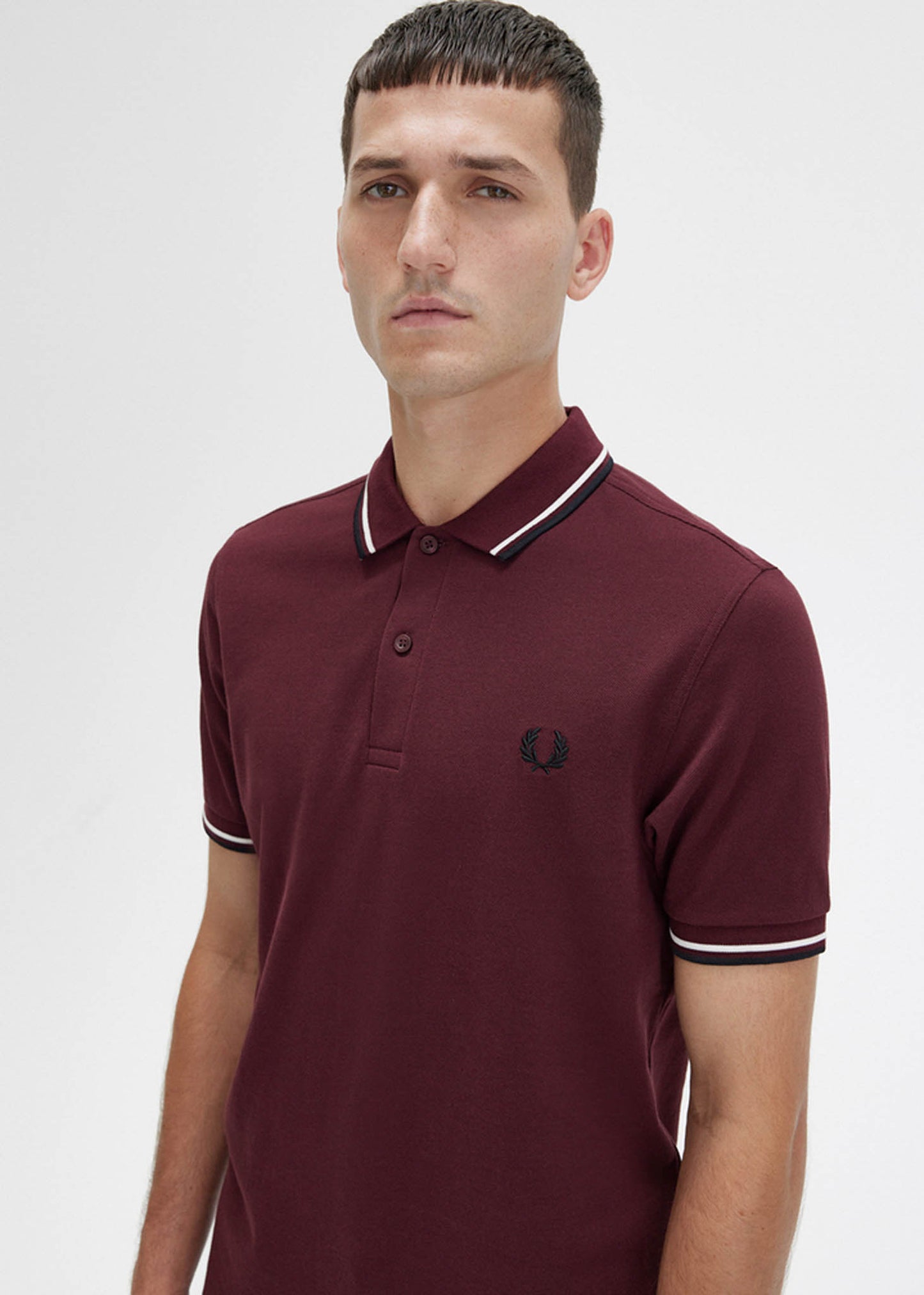 Fred Perry Polo's  Twin tipped fred perry shirt - oxblood ecru black 