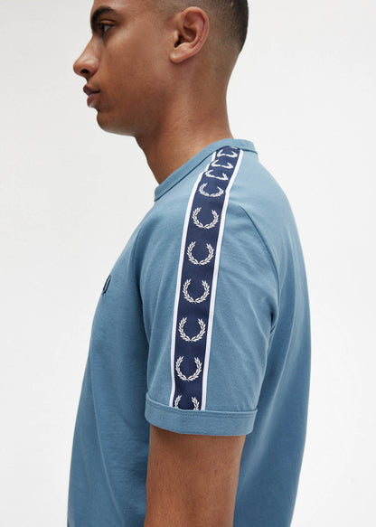 Fred Perry T-shirts  Contrast tape ringer t-shirt - ash blue navy 