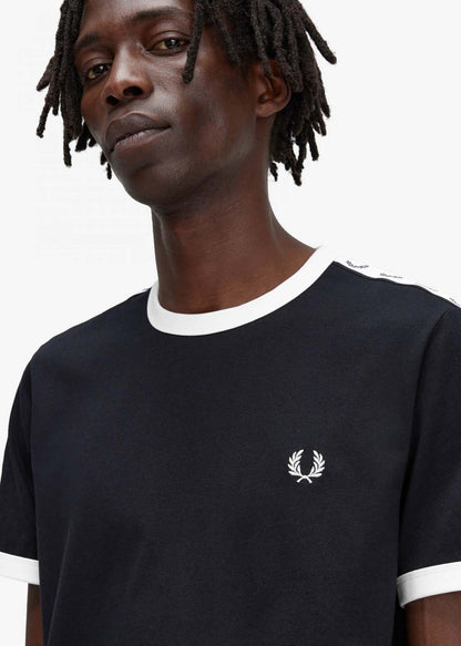 Fred Perry T-shirts  Taped ringer t-shirt - black 