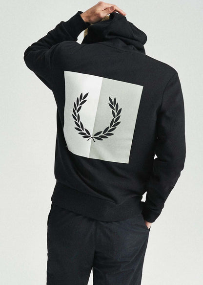 Fred Perry Hoodies  Laurel wreath hooded sweat - black 