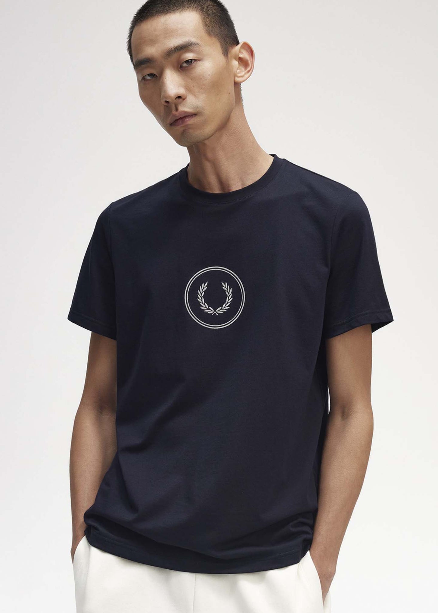 Fred Perry T-shirts  Circle branding t-shirt - navy 