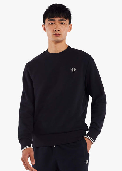 Fred Perry Truien  Crew neck sweatshirt - navy 