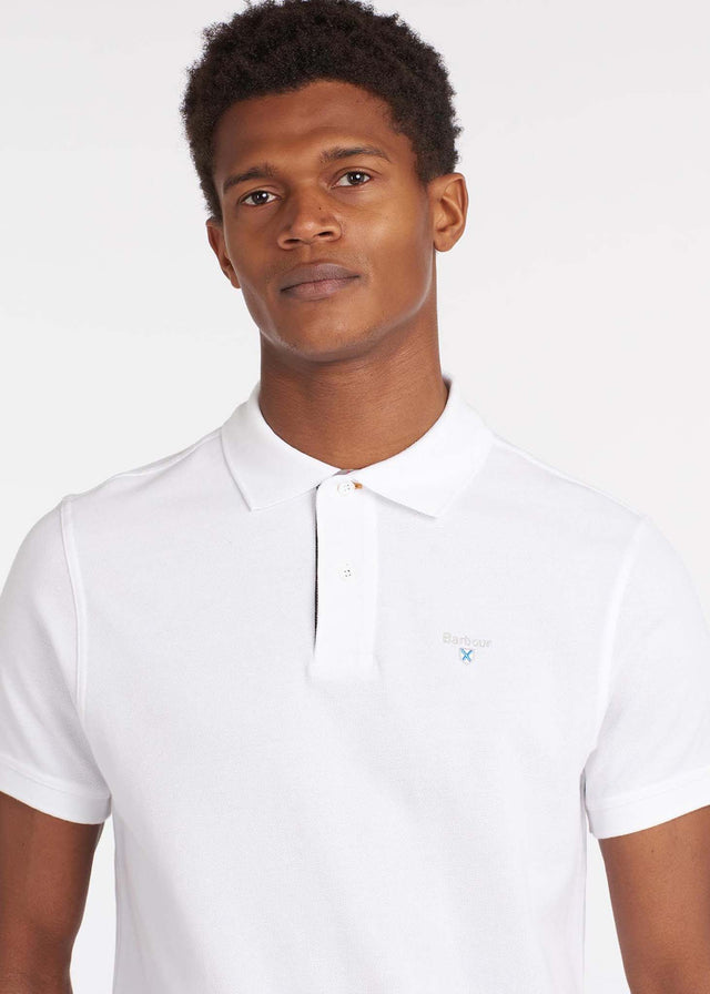 Barbour Polos  Tartan pique polo shirt - white dress 